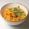 Фото к позиции меню Крем-суп из красной чечевицы с креветками