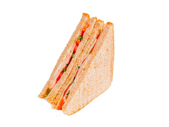 Холодный сэндвич с ветчиной и сыром