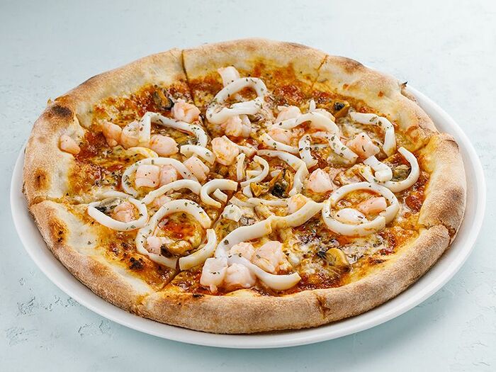 Пицца с морепродуктами по-луизиански