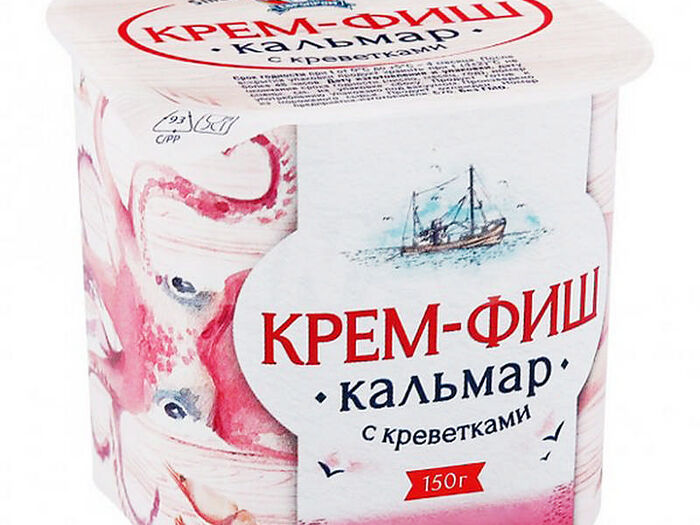 Паста кальмар с креветками Крем-Фиш  Европром 150г