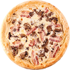 Фото к позиции меню Пицца сыр, бекон и грибы