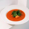 Фото к позиции меню Томатный суп с хрустящей моцареллой