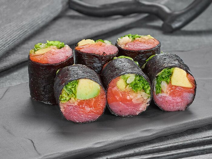 Сашими ролл с тунцом и лососем