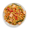 Фото к позиции меню Рис по-тайски с лососем и овощами