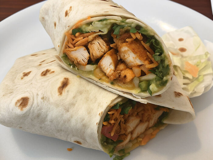 Spicy chicken wrap