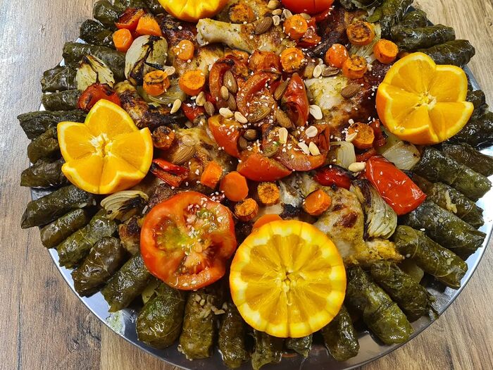 Арабская тарелка на ужин для двоих