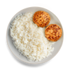 Фото к позиции меню Котлеты из горбуши с рисом