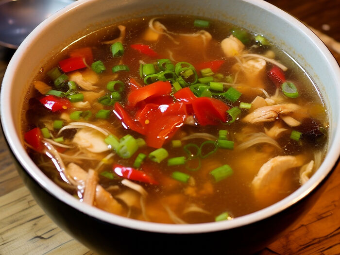 Chicken hot & sour soup