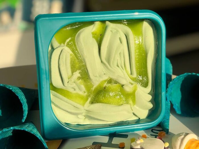 Мороженое Киви на сиропе агавы в мини-ванне