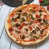 Фото к позиции меню Пицца с перцем и баклажаном на углях