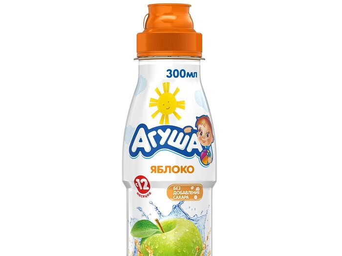 Напиток сокосодержащий для детей Агуша яблочный с 12 месяцев