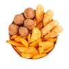 Фото к позиции меню Саб Бокс картошка с фрикадельками и сырными палочками