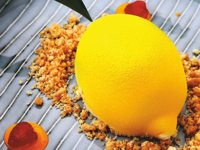 Сливочное суфле лимон с апельсиновой начинкой