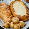 Фото к позиции меню Домашняя булочка с картофелем и сыром