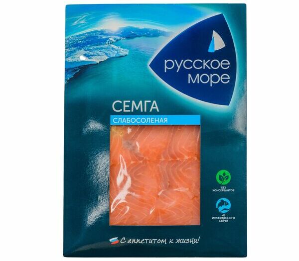 Русское море семга слабосоленая