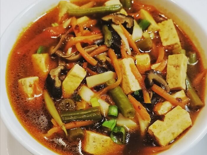 Вегетарианский суп с тофу