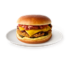 Фото к позиции меню Большой бургер куриный BBQ с беконом Из Лавки