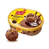 Золотой Стандарт мороженое сливочное в контейнере Шоколадный Брауни с арахисом