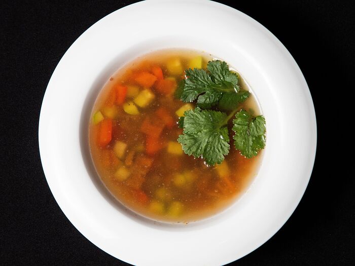 Овощной суп с телятиной
