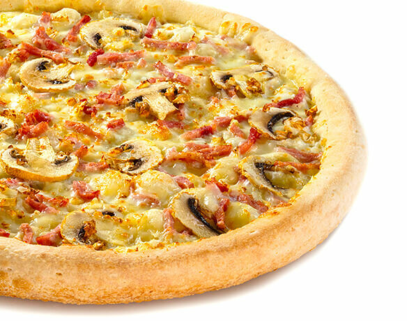 Пицца Ветчина и грибы, сырный борт