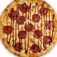 Пицца пепперони на горчичной основе, средняя
