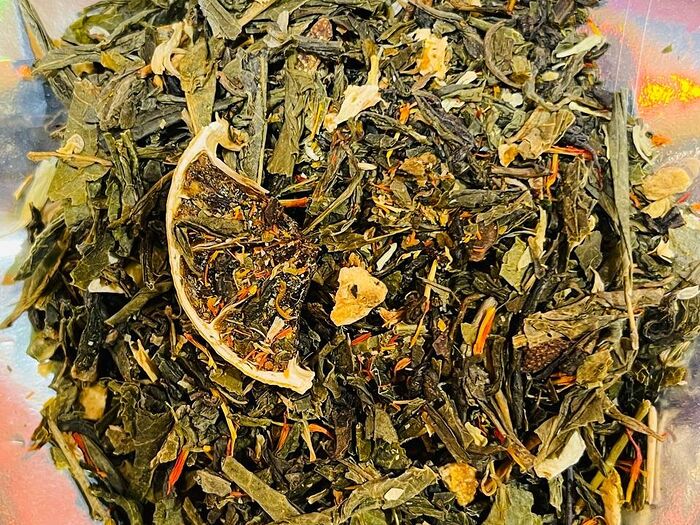 Леди Грэй, чай листовой зеленый ароматизированный
