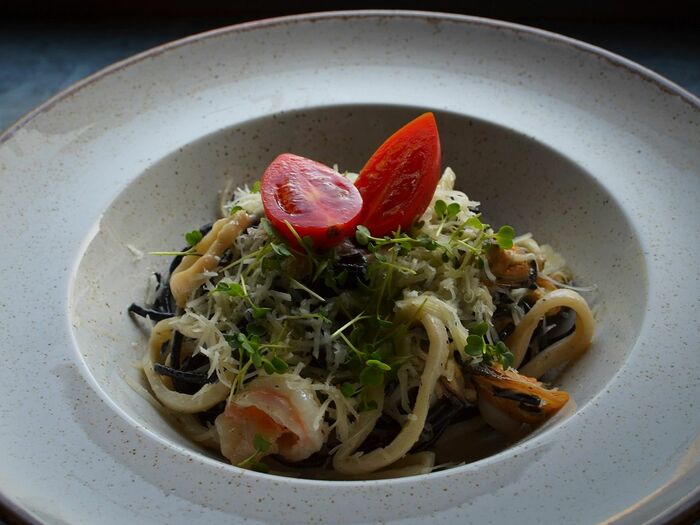 Спагетти Нери с морепродуктами