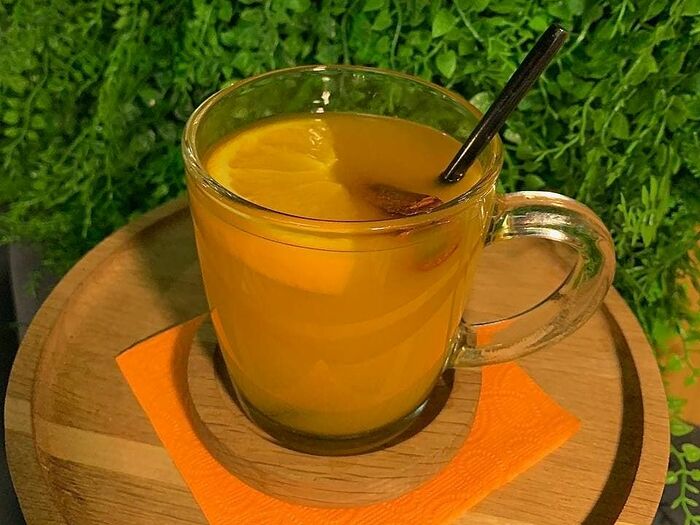 Чай облепиховый с апельсином и корицей