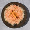 Фото к позиции меню Фарфалле с лососем в сливочно-томатном соусе
