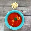 Фото к позиции меню Итальянский томатный суп с сухариками