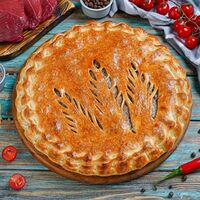 Осетинский пирог с мясом и помидорами