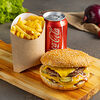 Фото к позиции меню Комбо с двойным чизбургером