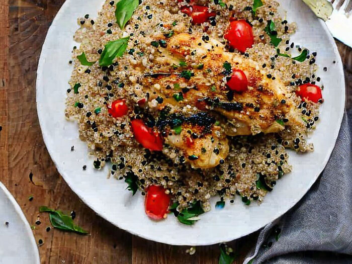 Mediteranean quinoa chicken
