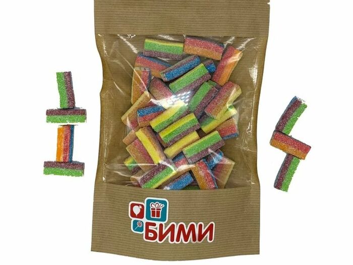 Мармелад Блоки 6-цветные в сахаре