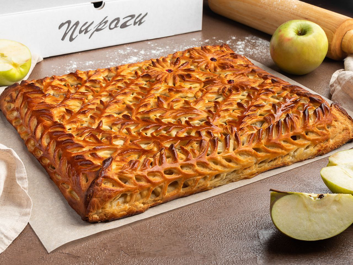 Пирог с печёными яблоками