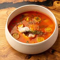 Томатный суп из судака