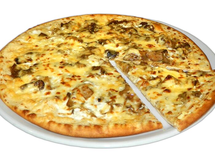 Пицца постная с белыми грибами средняя