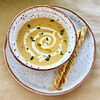 Фото к позиции меню Крем-суп из тыквы на кокосовом молоке