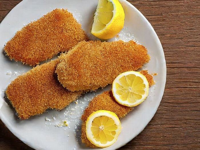 Crumbed fish fillet