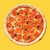 Фото к позиции меню Пицца с колбасками и маслинами