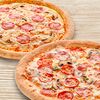 Фото к позиции меню Комбо 01 пицца Ветчина и грибы и пицца Дябло