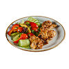 Фото к позиции меню Шашлык из цыпленка с салатом