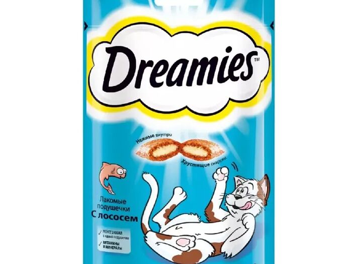 Корм для кошек Dreamies с лососем 60г