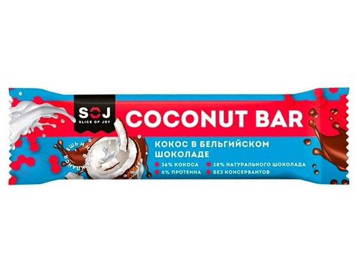 Кокосовый батончик Coconut Bar в шоколаде