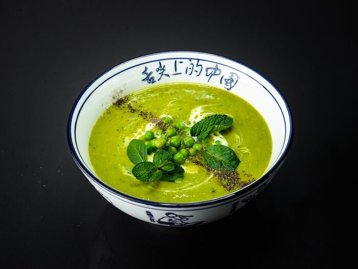 Крем №5 суп зелёный горошек с мятой