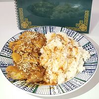 Рис с курицей в устричном соусе