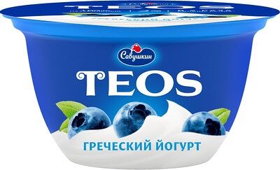 Йогурт греческий черника TEOS 2% 140г
