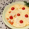 Фото к позиции меню Омлет с сыром и томатами