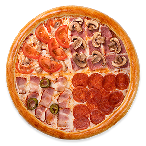 Пицца 4 вкуса 26 см стандартное тесто