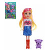 Фото к позиции меню Игроленд кукла с цветными волосами, 16 см, pp,pvc, полиэстер, 22х15х4.5см, 3 дизайна